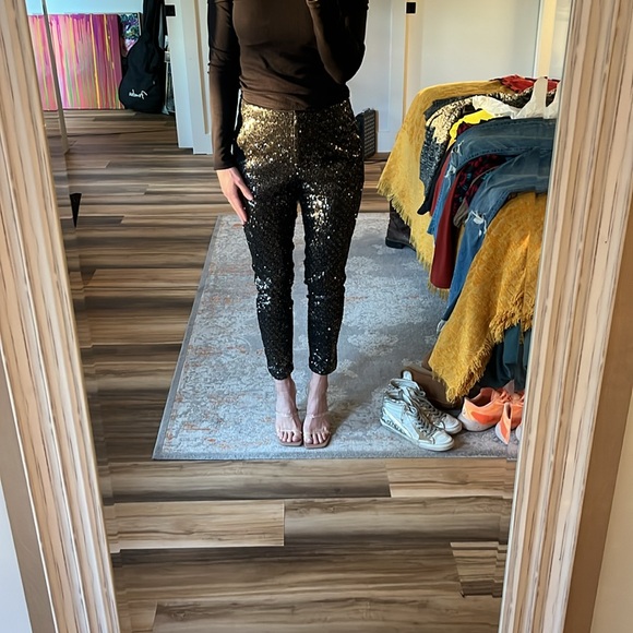 REISS NWT Hero Sequin Trouser Women’s Size 2 - Picture 2 of 9